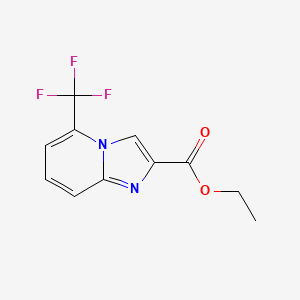 Ethyl 5-(trifluoromethyl)imidazo[1,2-a]pyridine-2-carboxylate chemical structure (CAS 1260885-46-8)