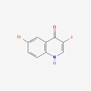 6-Bromo-3-iodoquinolin-4-ol chemical structure (CAS 1260886-58-5)