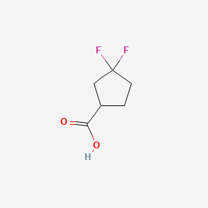 3,3-Difluorocyclopentaecarboxylic acid chemical structure (CAS 1260897-05-9)