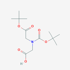2-((2-(tert-Butoxy)-2-oxoethyl)(tert-butoxycarbonyl)amino)acetic acid chemical structure (CAS 126090-54-8)