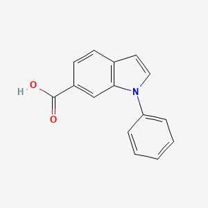 1-Phenyl-1H-indole-6-carboxylic acid chemical structure (CAS 1260900-61-5)