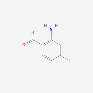 2-Amino-4-iodobenzaldehyde chemical structure (CAS 1260903-19-2)