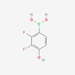 (2,3-Difluoro-4-hydroxyphenyl)boronic acid chemical structure (CAS 1261169-72-5)