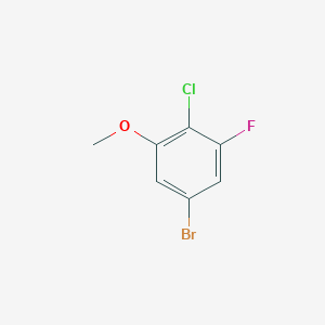 5-Bromo-2-chloro-1-fluoro-3-methoxybenzene chemical structure (CAS 1261216-28-7)