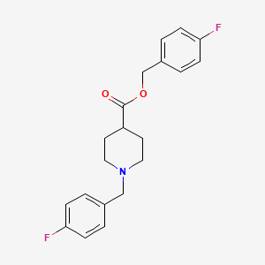 4-Fluorobenzyl 1-(4-Fluorobenzyl)piperidine-4-carboxylate chemical structure (CAS 1261230-56-1)