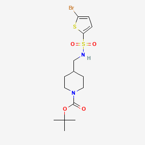 tert-Butyl 4-((5-bromothiophene-2-sulfonamido)methyl)piperidine-1-carboxylate chemical structure (CAS 1261232-69-2)