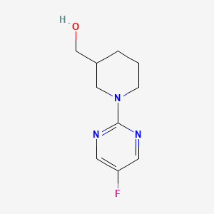 (1-(5-Fluoropyrimidin-2-yl)piperidin-3-yl)methanol chemical structure (CAS 1261232-82-9)