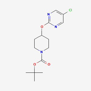 tert-Butyl 4-((5-chloropyrimidin-2-yl)oxy)piperidine-1-carboxylate chemical structure (CAS 1261233-22-0)