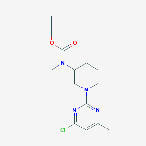 tert-Butyl (1-(4-chloro-6-methylpyrimidin-2-yl)piperidin-3-yl)(methyl)carbamate chemical structure (CAS 1261233-64-0)