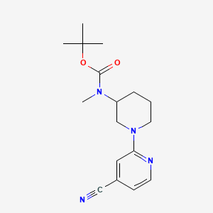 tert-Butyl (1-(4-cyanopyridin-2-yl)piperidin-3-yl)(methyl)carbamate chemical structure (CAS 1261234-61-0)