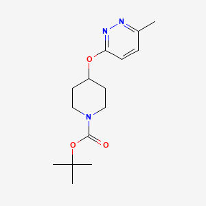 tert-Butyl 4-((6-methylpyridazin-3-yl)oxy)piperidine-1-carboxylate chemical structure (CAS 1261235-16-8)