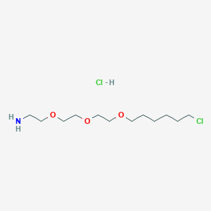 2-(2-(2-((6-Chlorohexyl)oxy)ethoxy)ethoxy)ethan-1-amine hydrochloride chemical structure (CAS 1261238-19-0)