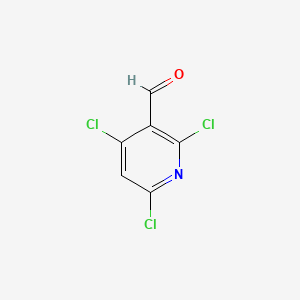 2,4,6-Trichloronicotinaldehyde chemical structure (CAS 1261269-66-2)