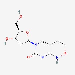 6-((2R,4S,5R)-4-Hydroxy-5-(hydroxymethyl)tetrahydrofuran-2-yl)-4,6-dihydro-3H-pyrimido[4,5-c][1,2]oxazin-7(8H)-one chemical structure (CAS 126128-42-5)
