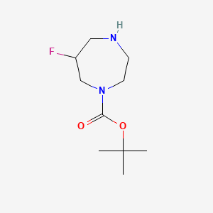 tert-Butyl 6-fluoro-1,4-diazepane-1-carboxylate chemical structure (CAS 1261297-63-5)