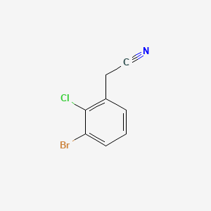2-(3-Bromo-2-chlorophenyl)acetonitrile chemical structure (CAS 1261438-68-9)