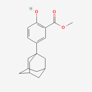 Methyl 5-(adamantan-1-yl)-2-hydroxybenzoate chemical structure (CAS 126145-52-6)
