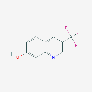 3-(Trifluoromethyl)quinolin-7-ol chemical structure (CAS 1261471-73-1)