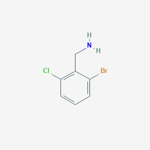 (2-Bromo-6-chlorophenyl)methanamine chemical structure (CAS 1261471-96-8)