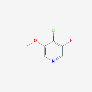 4-Chloro-3-fluoro-5-methoxypyridine chemical structure (CAS 1261473-24-8)