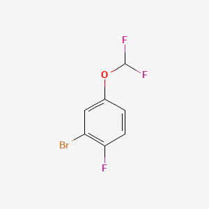 2-Bromo-4-(difluoromethoxy)-1-fluorobenzene chemical structure (CAS 1261475-23-3)
