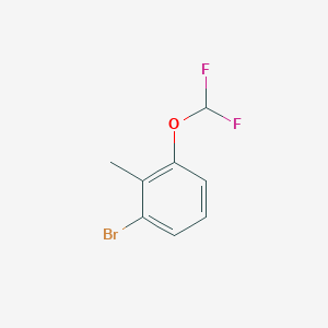 1-Bromo-3-(difluoromethoxy)-2-methylbenzene chemical structure (CAS 1261475-57-3)