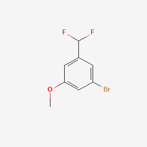 1-Bromo-3-(difluoromethyl)-5-methoxybenzene chemical structure (CAS 1261476-12-3)