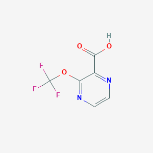 3-(Trifluoromethoxy)pyrazine-2-carboxylic acid chemical structure (CAS 1261476-61-2)