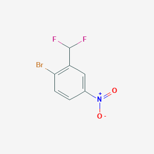 1-Bromo-2-(difluoromethyl)-4-nitrobenzene chemical structure (CAS 1261477-23-9)