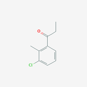 1-(3-Chloro-2-methylphenyl)propan-1-one chemical structure (CAS 1261483-11-7)