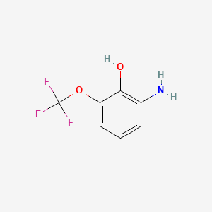 2-Amino-6-(Trifluoromethoxy)phenol chemical structure (CAS 1261524-09-7)