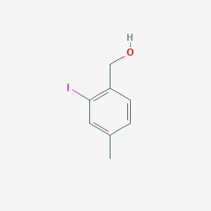 (2-Iodo-4-methylphenyl)methanol chemical structure (CAS 126156-20-5)