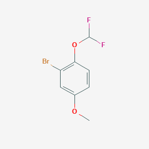 2-Bromo-1-(difluoromethoxy)-4-methoxybenzene chemical structure (CAS 1261569-07-6)