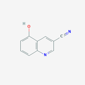 5-Hydroxyquinoline-3-carbonitrile chemical structure (CAS 1261577-22-3)