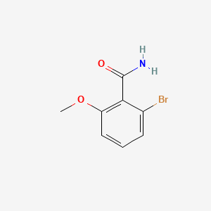 2-Bromo-6-methoxybenzamide chemical structure (CAS 1261581-85-4)