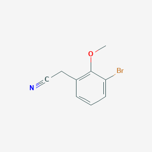 2-(3-Bromo-2-methoxyphenyl)acetonitrile chemical structure (CAS 1261602-72-5)