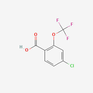 4-Chloro-2-(trifluoromethoxy)benzoic acid chemical structure (CAS 1261605-70-2)