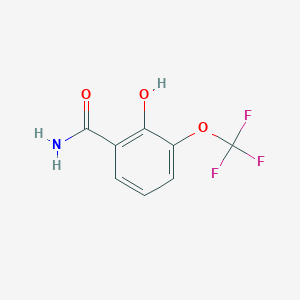 2-Hydroxy-3-(trifluoromethoxy)benzamide chemical structure (CAS 1261610-87-0)