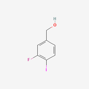 (3-Fluoro-4-iodophenyl)methanol chemical structure (CAS 1261615-96-6)