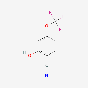 2-Hydroxy-4-(trifluoromethoxy)benzonitrile chemical structure (CAS 1261617-46-2)