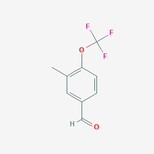 3-Methyl-4-(trifluoromethoxy)benzaldehyde chemical structure (CAS 1261621-70-8)