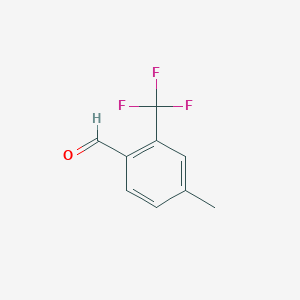 4-Methyl-2-(trifluoromethyl)benzaldehyde chemical structure (CAS 1261622-11-0)