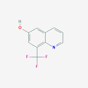 6-Hydroxy-8-(trifluoromethyl)quinoline chemical structure (CAS 1261632-25-0)