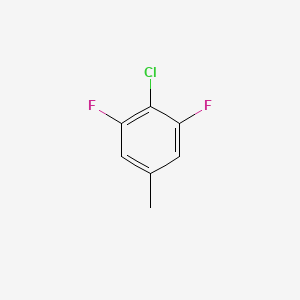 2-Chloro-1,3-difluoro-5-methylbenzene chemical structure (CAS 1261634-70-1)