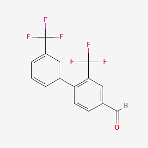 2,3'-Bis(trifluoromethyl)-[1,1'-biphenyl]-4-carbaldehyde chemical structure (CAS 1261637-89-1)