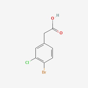 2-(4-Bromo-3-chlorophenyl)acetic acid chemical structure (CAS 1261643-24-6)