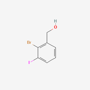 (2-Bromo-3-iodophenyl)methanol chemical structure (CAS 1261644-21-6)