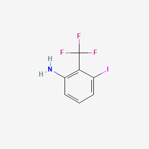 3-Iodo-2-(trifluoromethyl)aniline chemical structure (CAS 1261645-04-8)