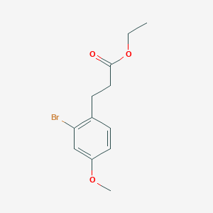 Ethyl 3-(2-bromo-4-methoxyphenyl)propanoate chemical structure (CAS 1261646-79-0)