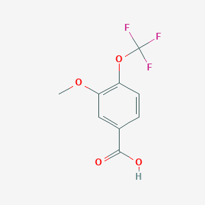3-Methoxy-4-(trifluoromethoxy)benzoic acid chemical structure (CAS 1261652-99-6)